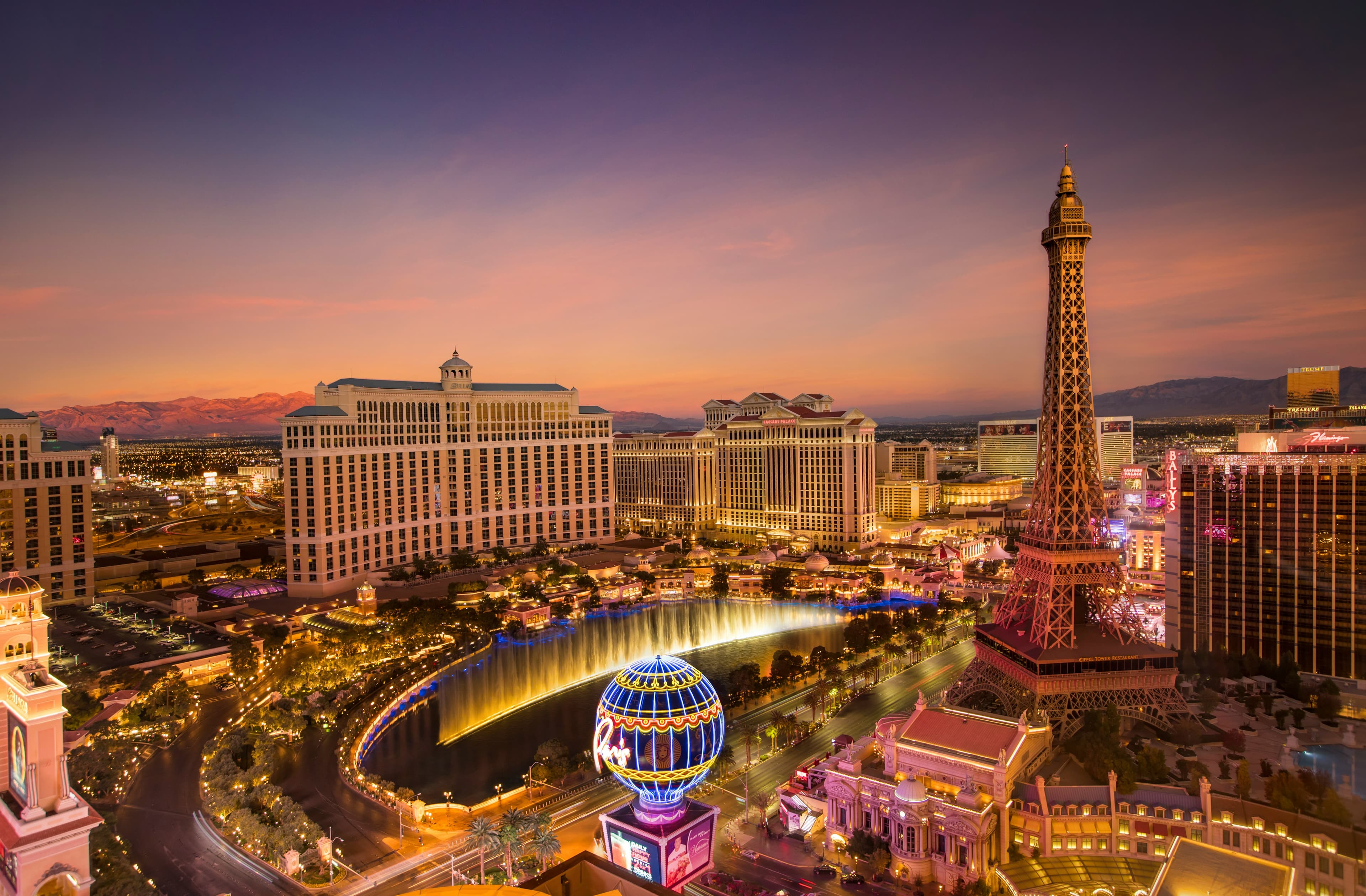 Las Vegas Strip at sunset